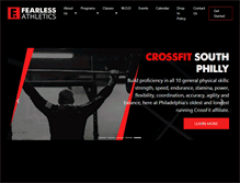 Tablet Screenshot of fearlessathletics.com